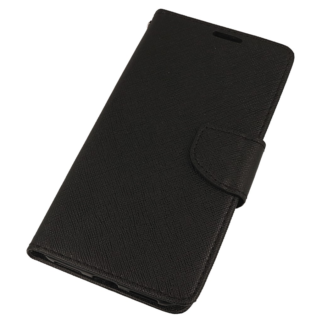Pokrowiec etui z klapk na magnes Fancy Case czarne SAMSUNG SM-G800F Galaxy S5 mini / 4