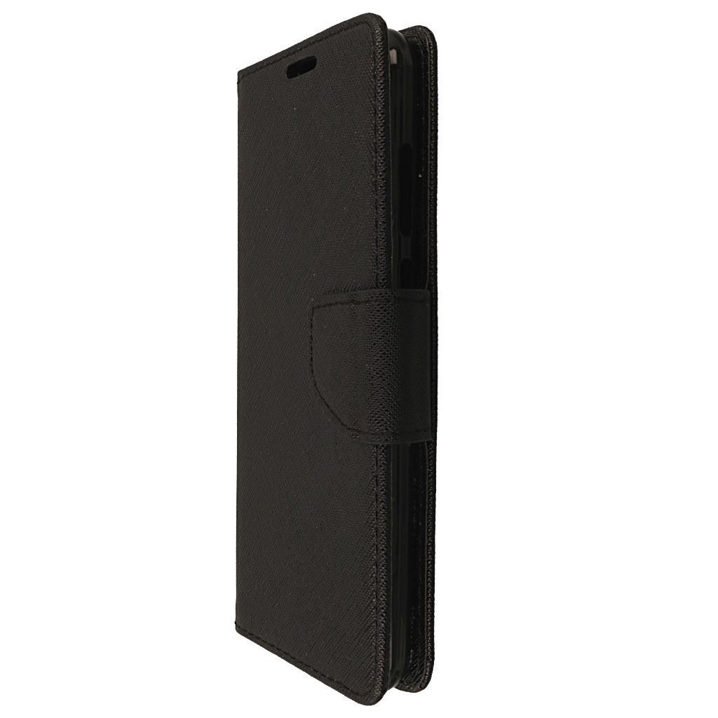 Pokrowiec etui z klapk na magnes Fancy Case czarne SAMSUNG SM-G800F Galaxy S5 mini / 7