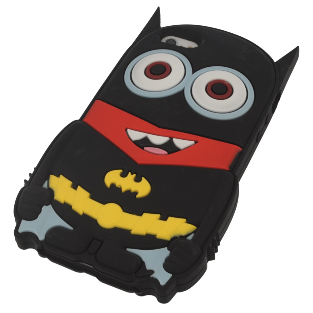 Pokrowiec etui silikonowe 3D Batman czarny APPLE iPhone SE