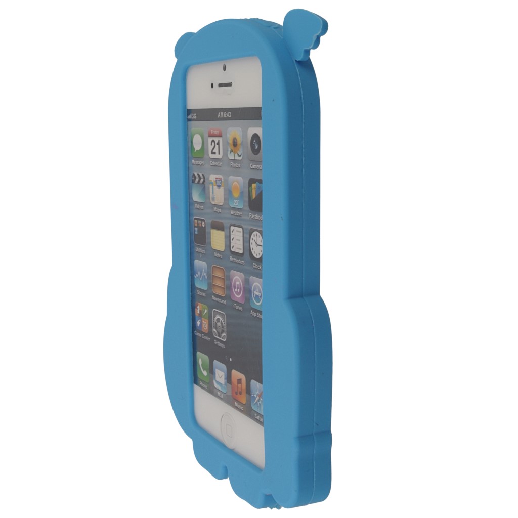 Pokrowiec etui silikonowe 3D Kapitan Ameryka niebieski  APPLE iPhone SE / 6