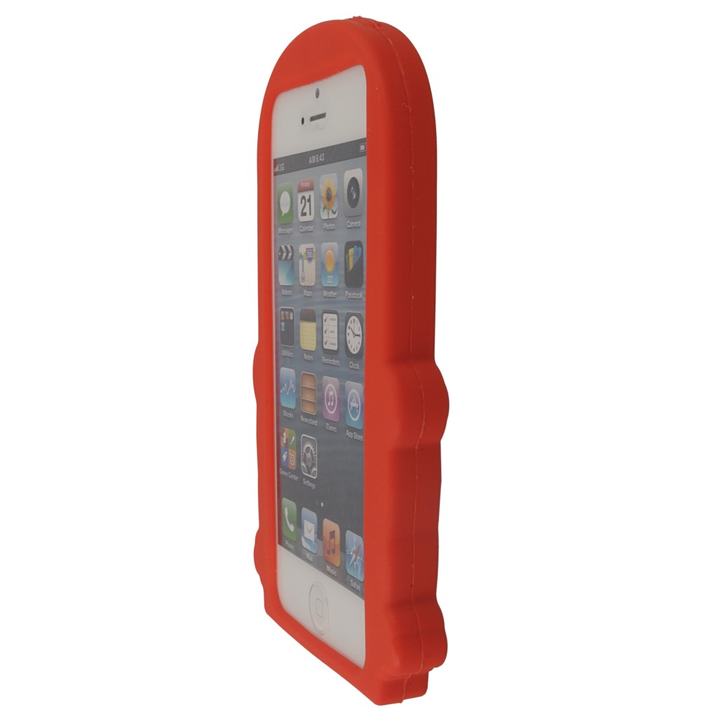 Pokrowiec etui silikonowe 3D Mapa czerwona APPLE iPhone SE / 6