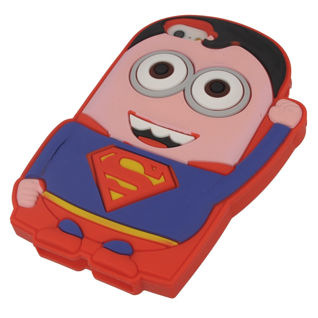 Pokrowiec etui silikonowe 3D Superman czerwony APPLE iPhone 5