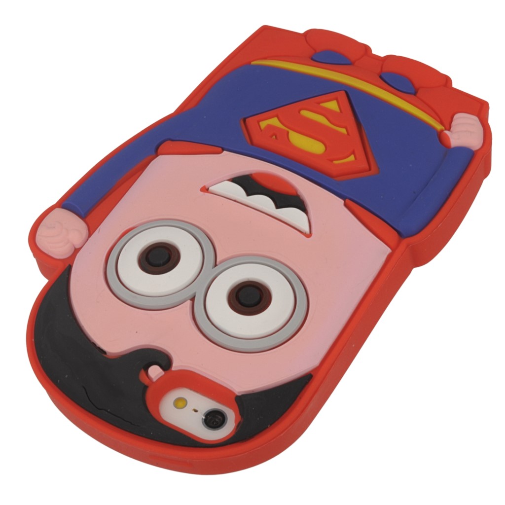 Pokrowiec etui silikonowe 3D Superman czerwony APPLE iPhone 5 / 2