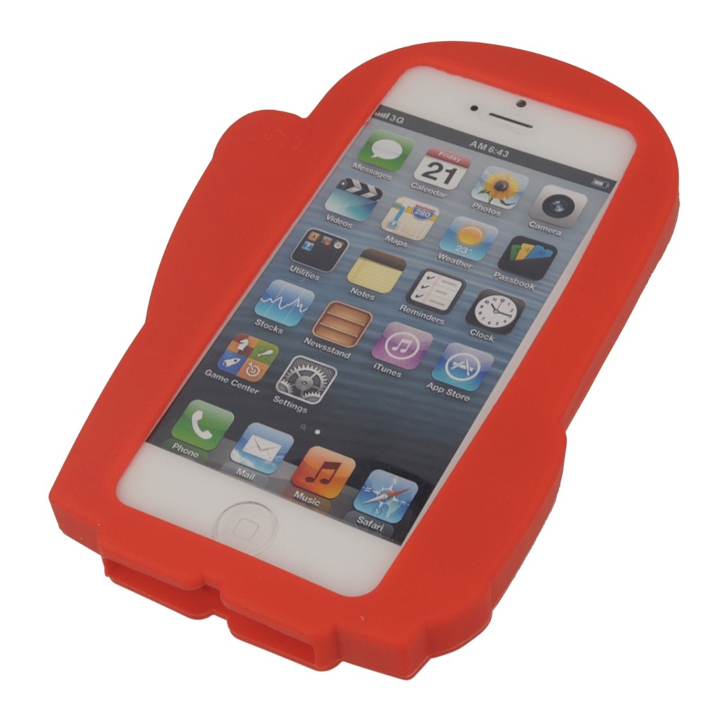 Pokrowiec etui silikonowe 3D Superman czerwony APPLE iPhone SE / 3