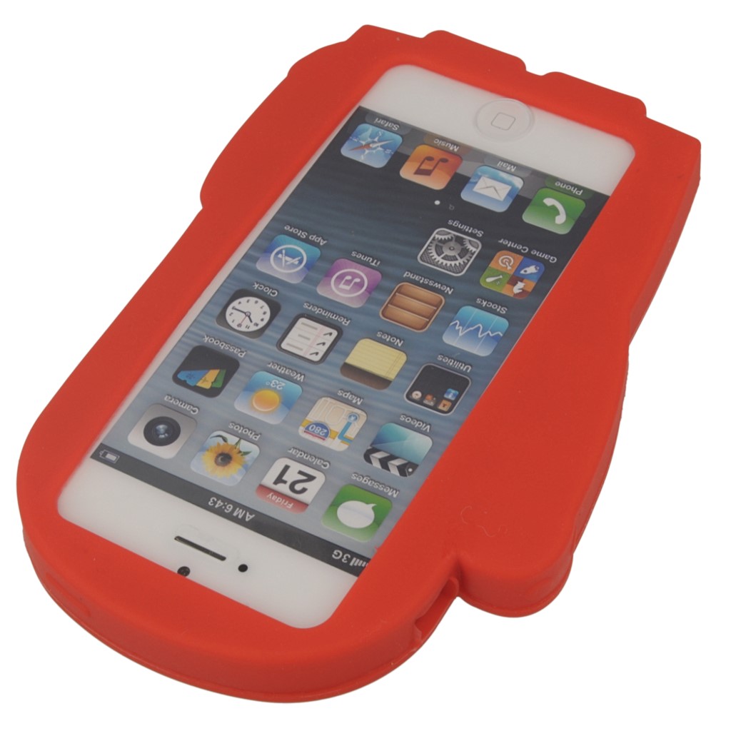 Pokrowiec etui silikonowe 3D Superman czerwony APPLE iPhone SE / 4