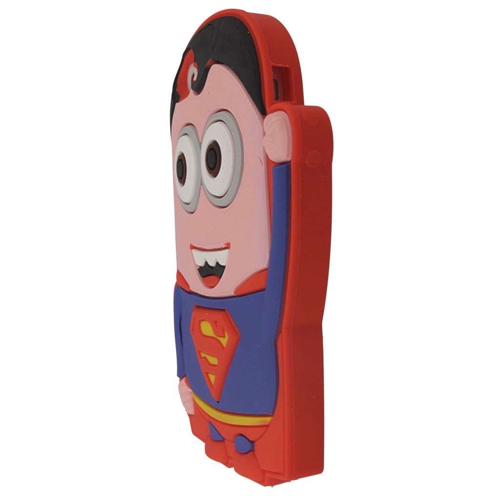 Pokrowiec etui silikonowe 3D Superman czerwony APPLE iPhone 5 / 5