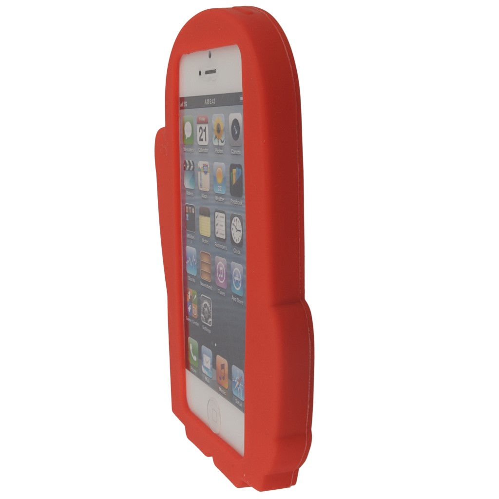 Pokrowiec etui silikonowe 3D Superman czerwony APPLE iPhone 5 / 6