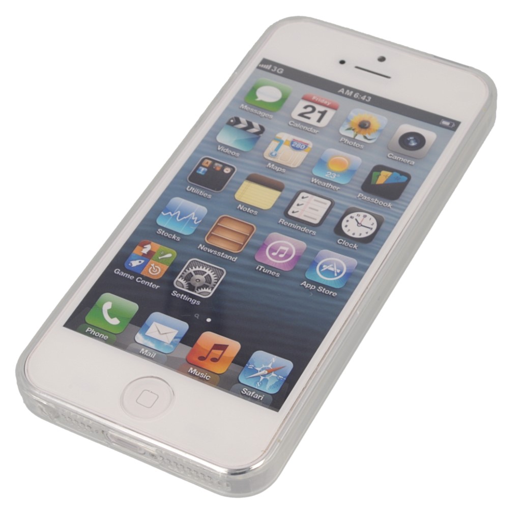 Pokrowiec silikonowe etui Back Case przeroczyste APPLE iPhone 5 / 8
