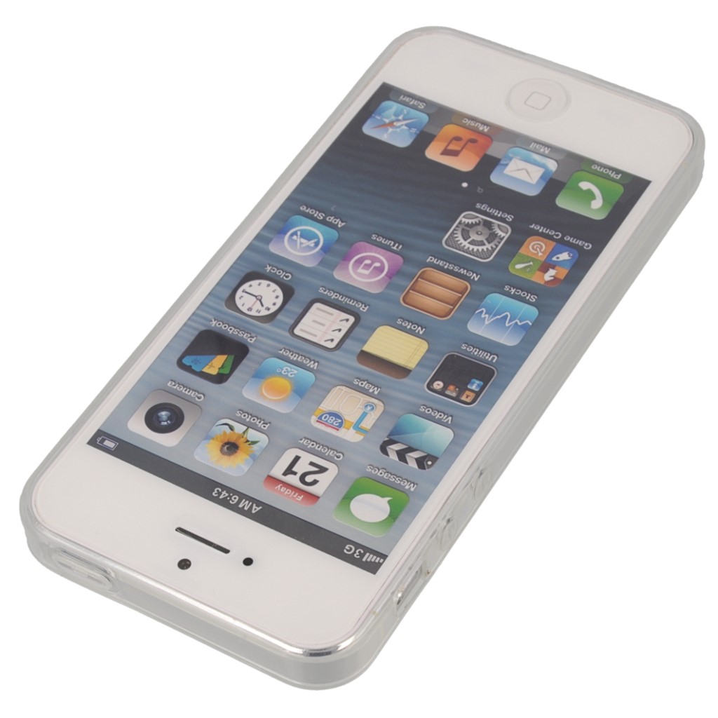 Pokrowiec silikonowe etui Back Case przeroczyste APPLE iPhone 5 / 9
