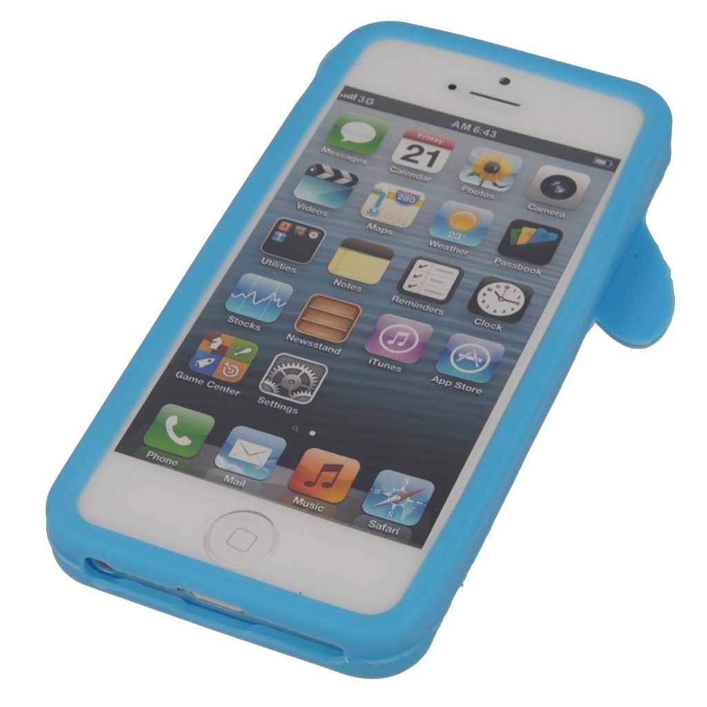Pokrowiec silikonowe etui 3D Krlik niebieski APPLE iPhone SE / 3