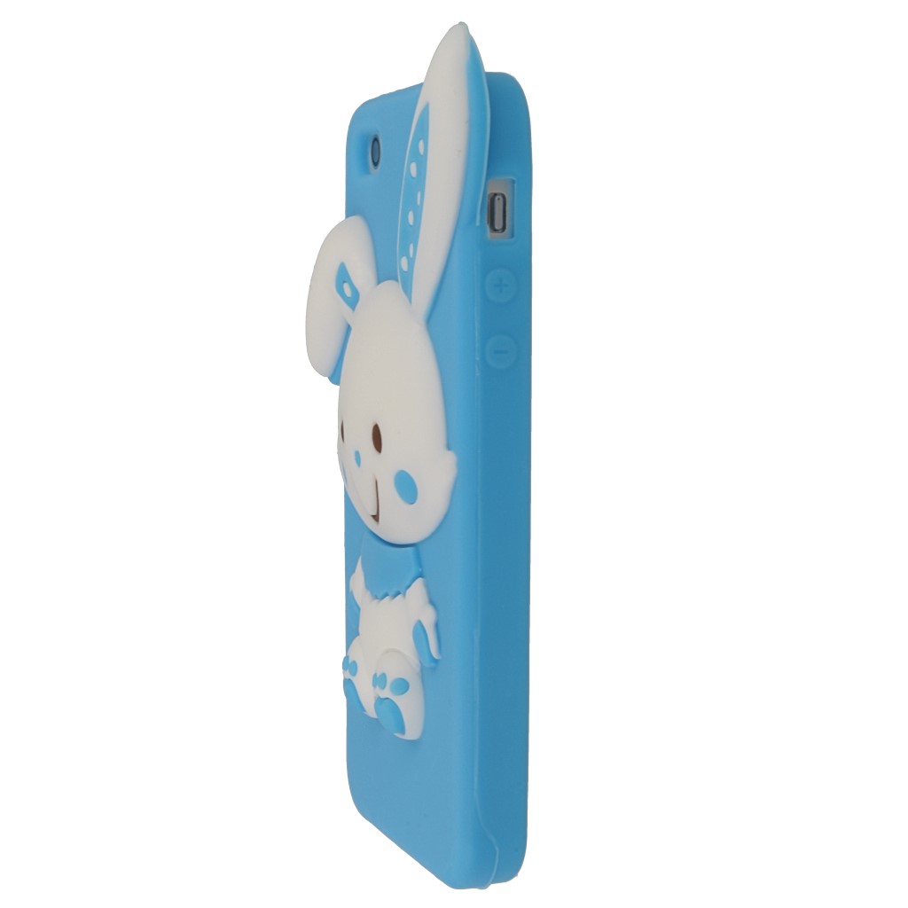 Pokrowiec silikonowe etui 3D Krlik niebieski APPLE iPhone SE / 5
