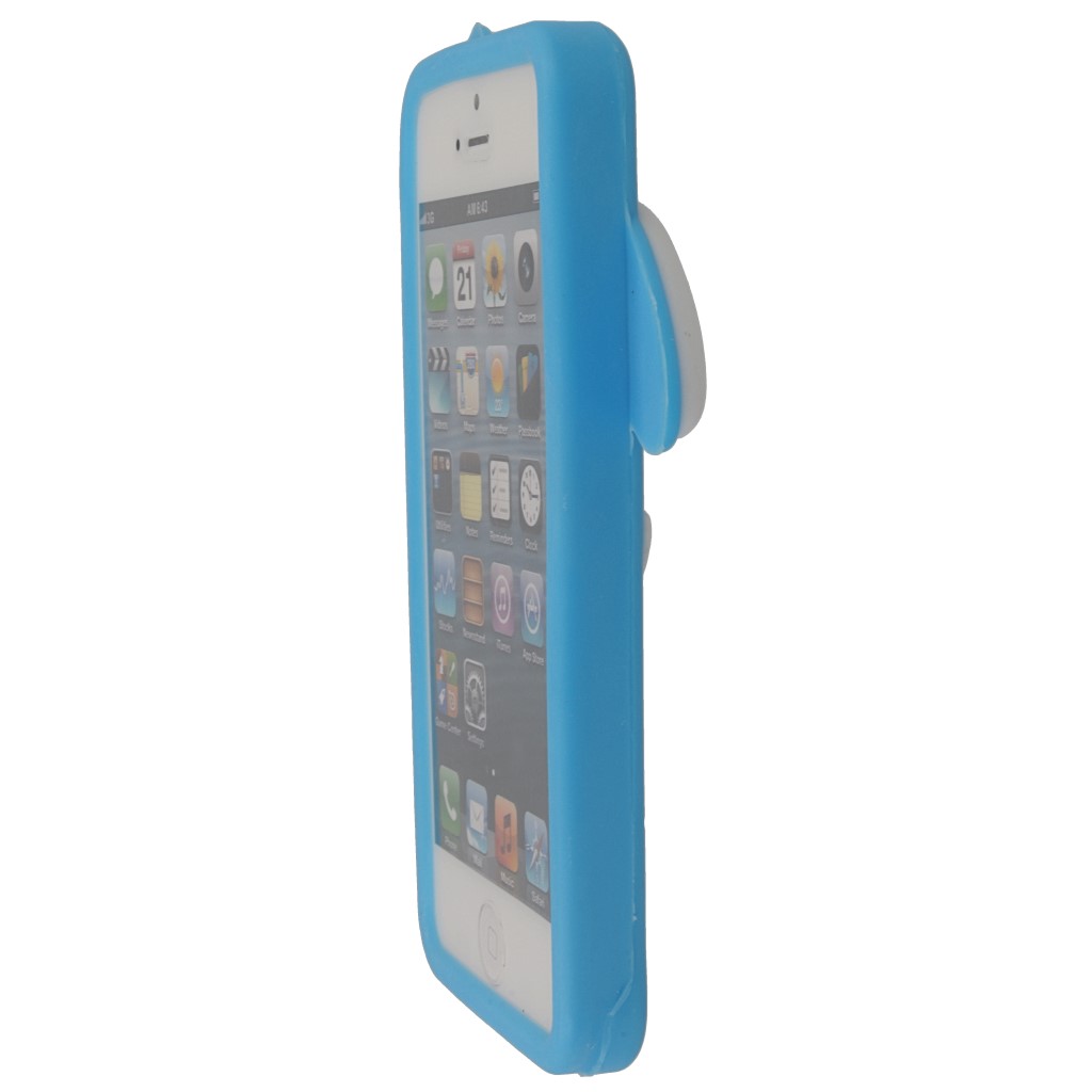 Pokrowiec silikonowe etui 3D Krlik niebieski APPLE iPhone SE / 6