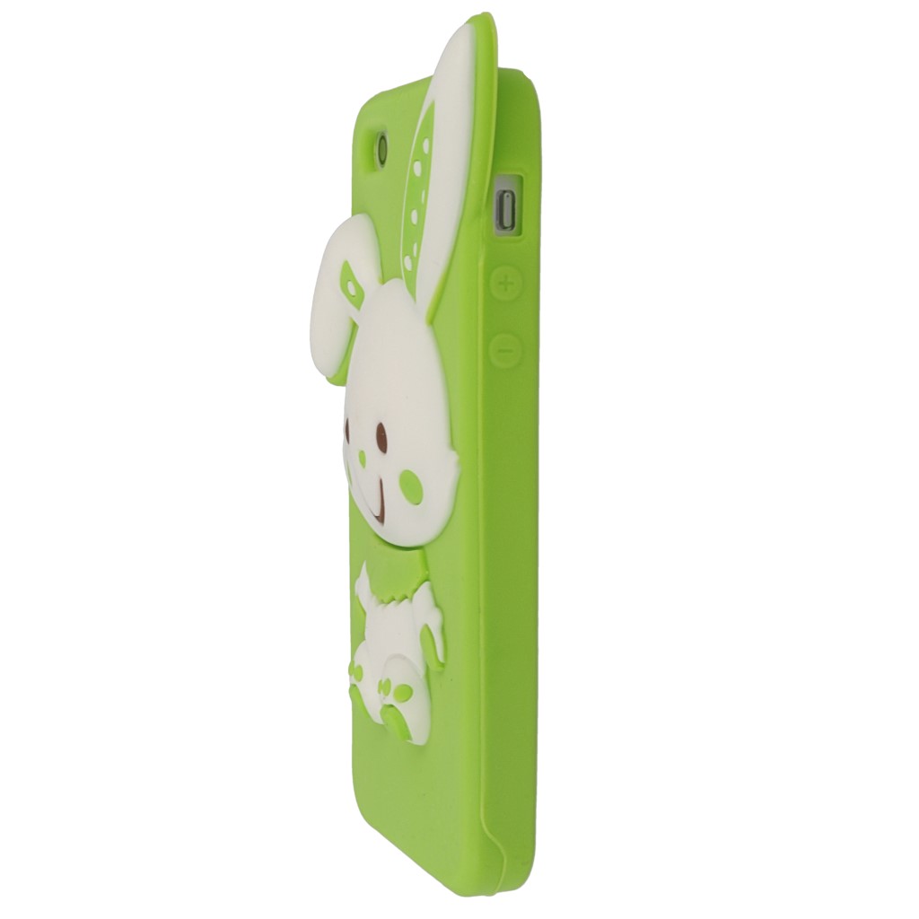 Pokrowiec silikonowe etui 3D Krlik zielony APPLE iPhone SE / 5