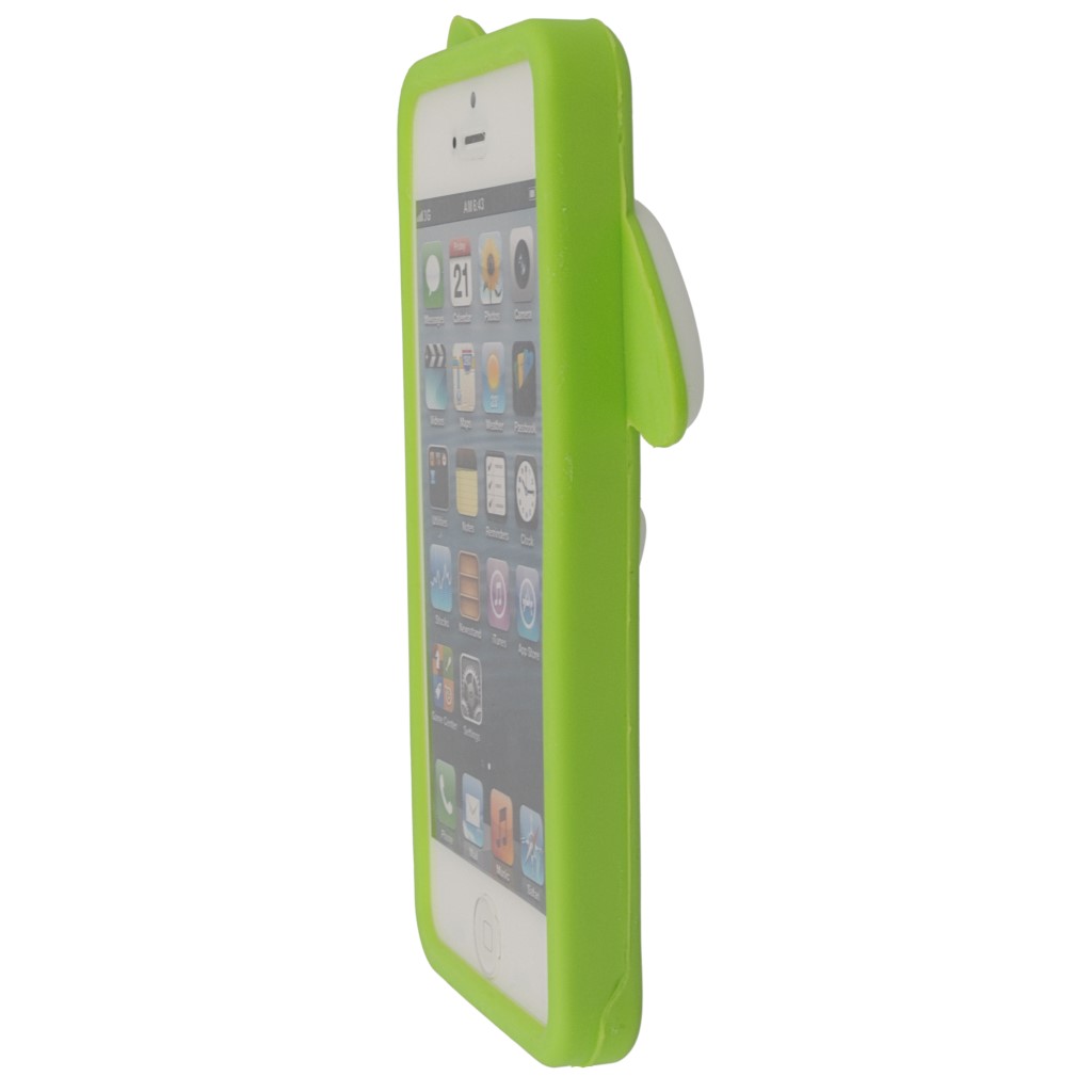 Pokrowiec silikonowe etui 3D Krlik zielony APPLE iPhone 5 / 6