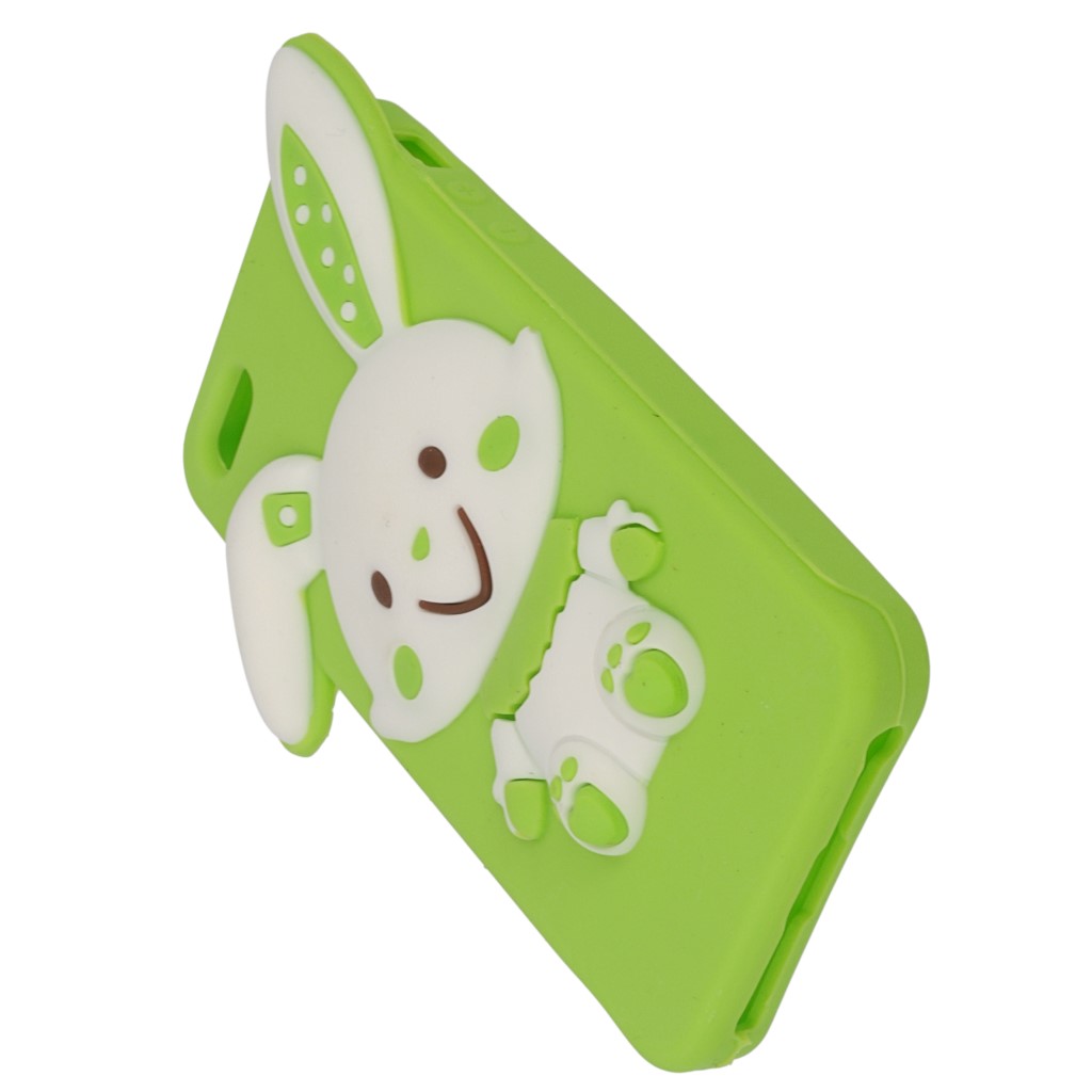 Pokrowiec silikonowe etui 3D Krlik zielony APPLE iPhone SE / 7
