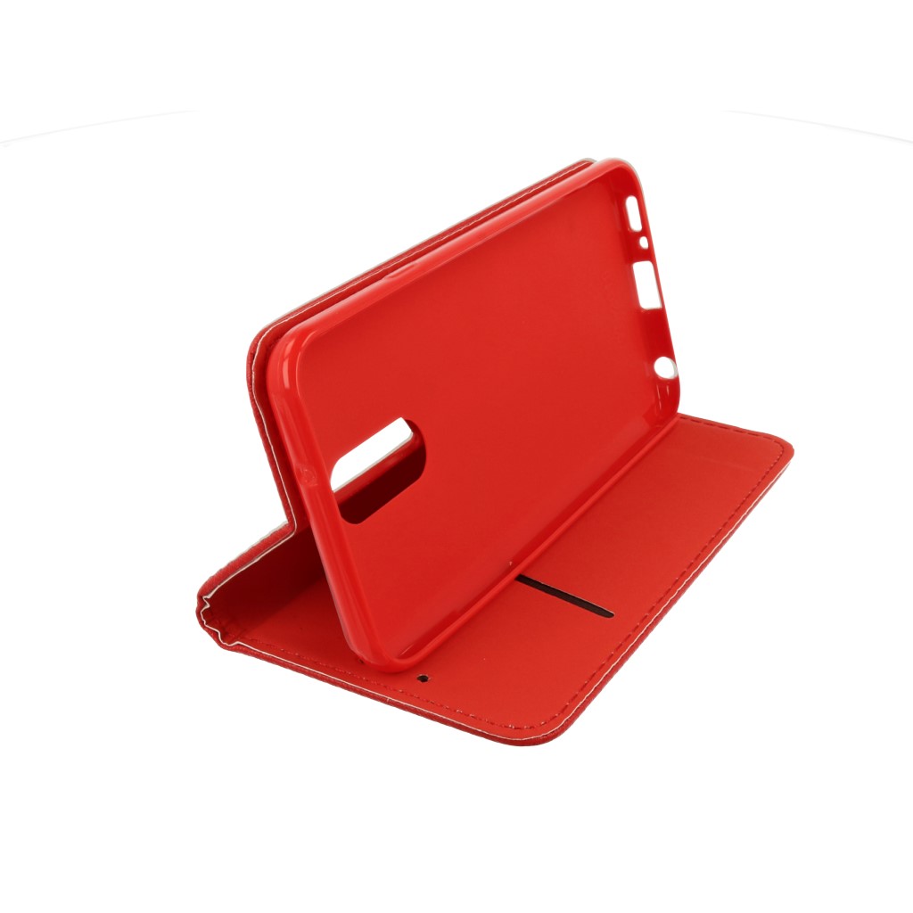 Pokrowiec etui z klapk Magnet Book czerwone LG Q7 / 6