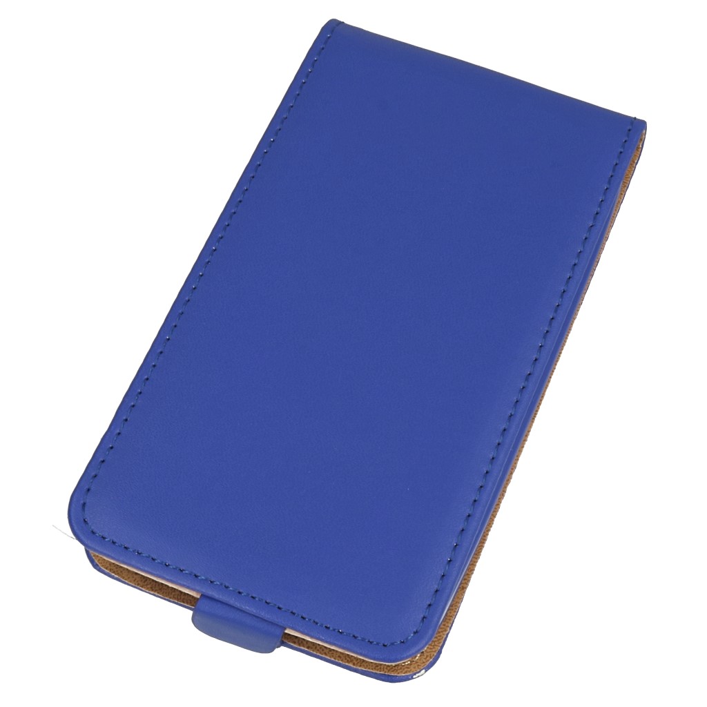 Pokrowiec z klapk na magnes Prestige Slim Flexi niebieski LG L Fino / 2