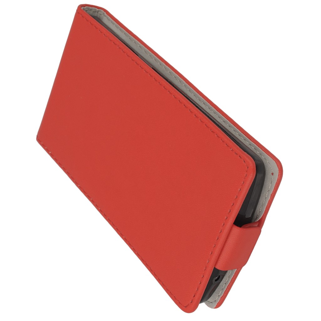 Pokrowiec z klapk na magnes Prestige Slim Flexi czerwony LG G3 mini / 8