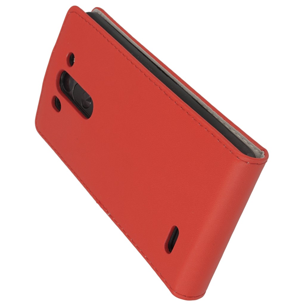 Pokrowiec z klapk na magnes Prestige Slim Flexi czerwony LG G3 mini / 9