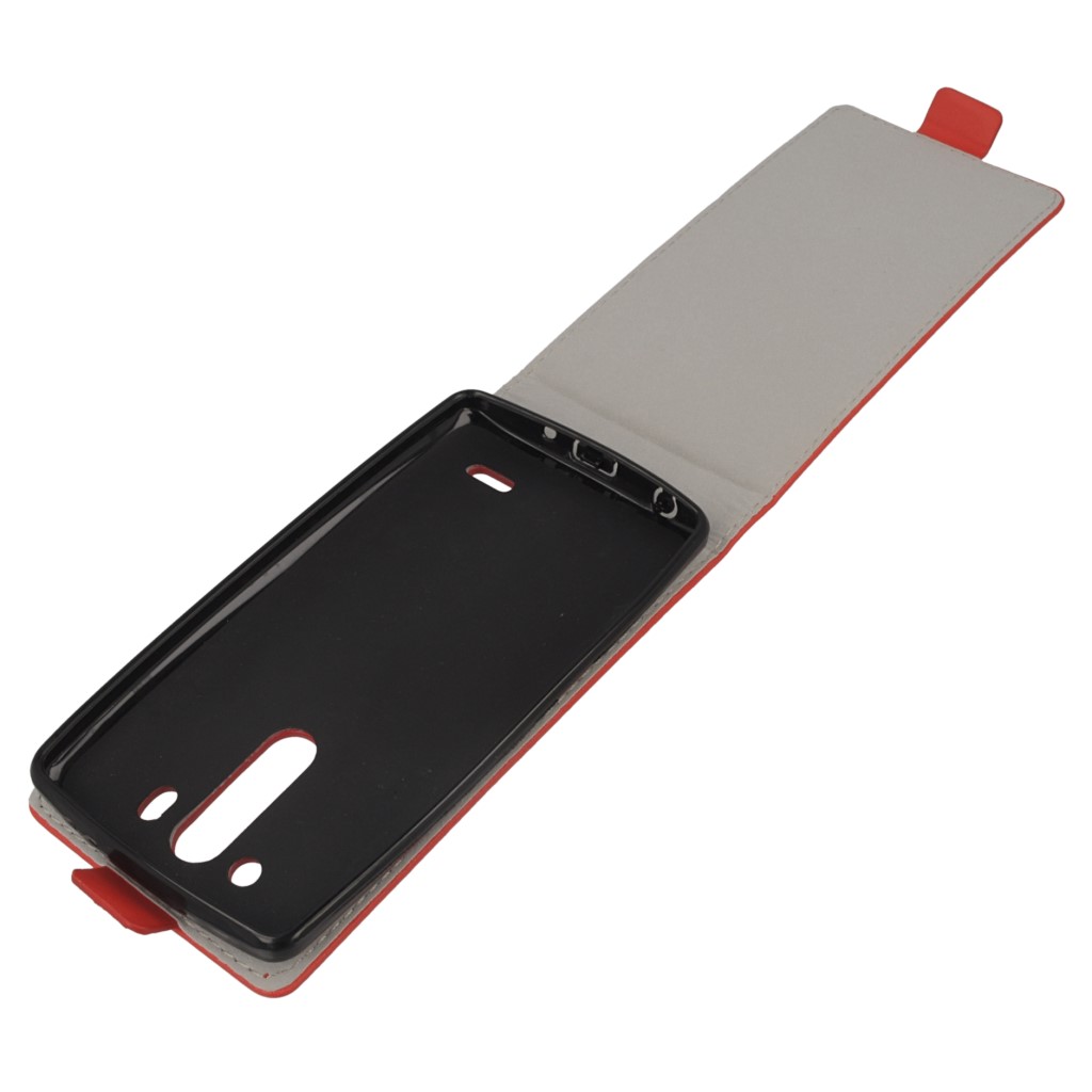 Pokrowiec z klapk na magnes Prestige Slim Flexi czerwony LG G3 mini / 12