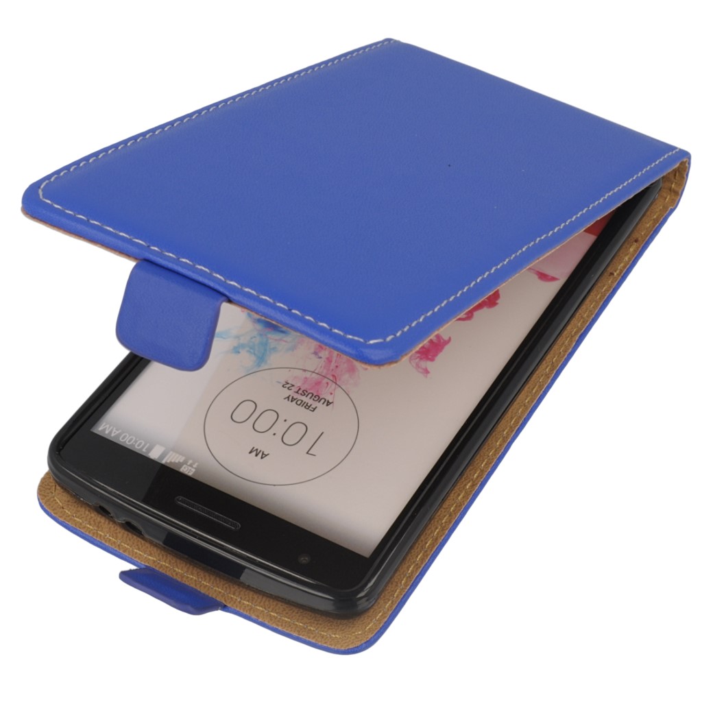Pokrowiec z klapk na magnes Prestige Slim Flexi niebieski LG G3 mini
