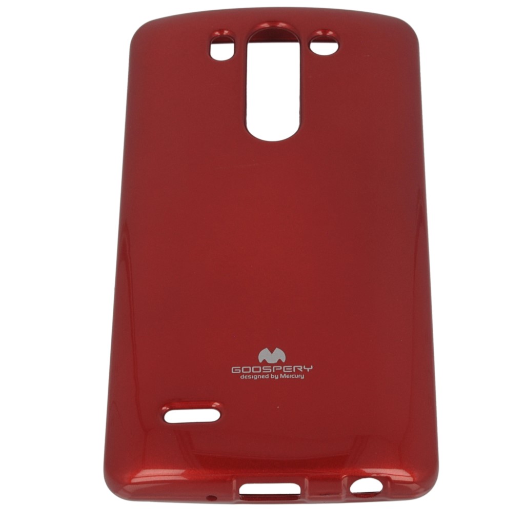 Pokrowiec etui silikonowe Mercury JELLY CASE czerwone LG G3 mini / 7