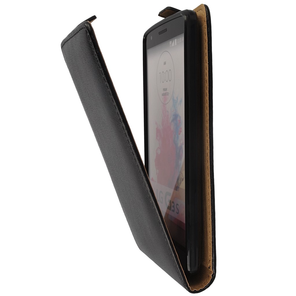 Pokrowiec z klapk na magnes Prestige Slim Flexi czarny LG G3 mini / 7
