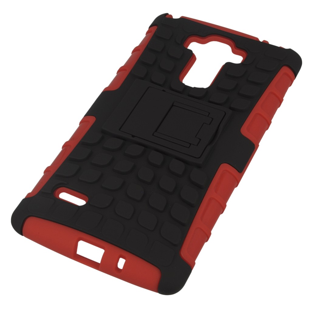 Pokrowiec etui pancerne Hybrid Case czerwony LG G4 Stylus