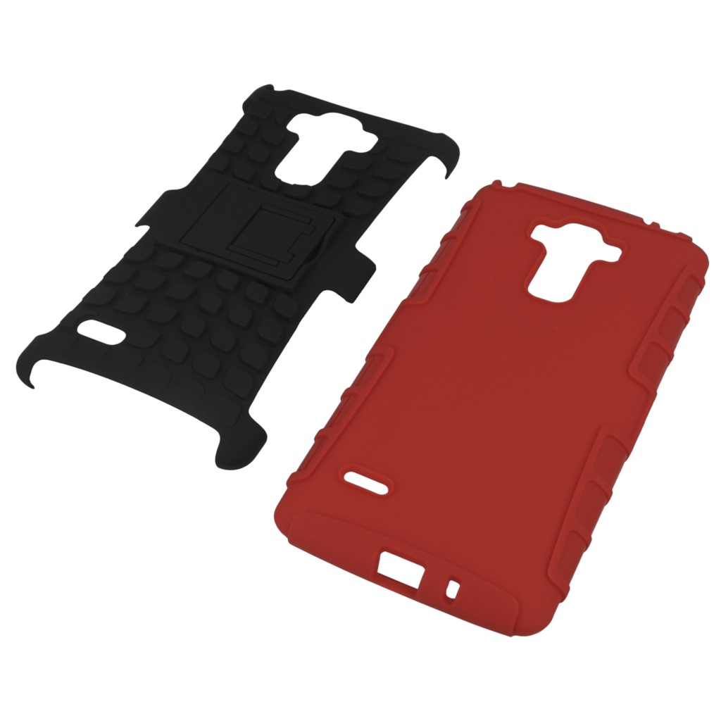 Pokrowiec etui pancerne Hybrid Case czerwony LG G4 Stylus / 9