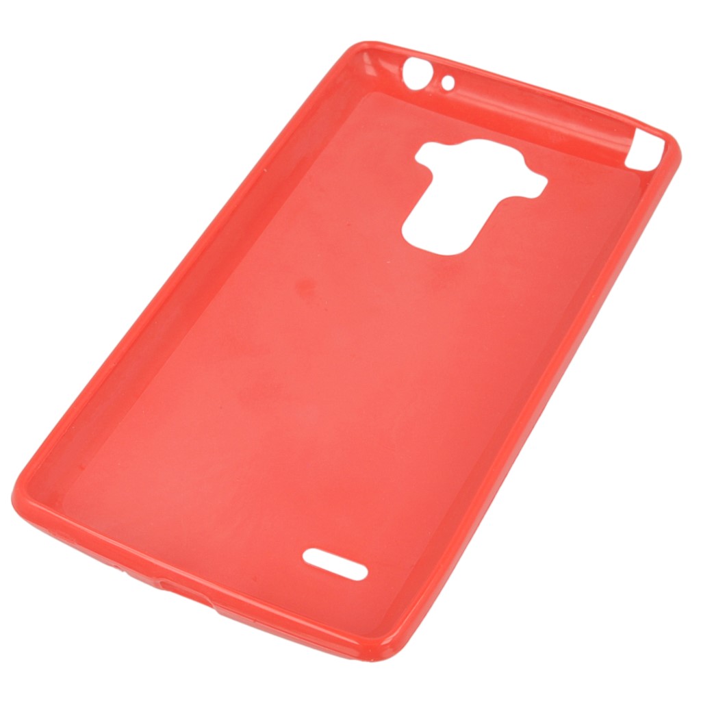 Pokrowiec silikonowe etui BACK CASE czerwone LG G4 Stylus / 3