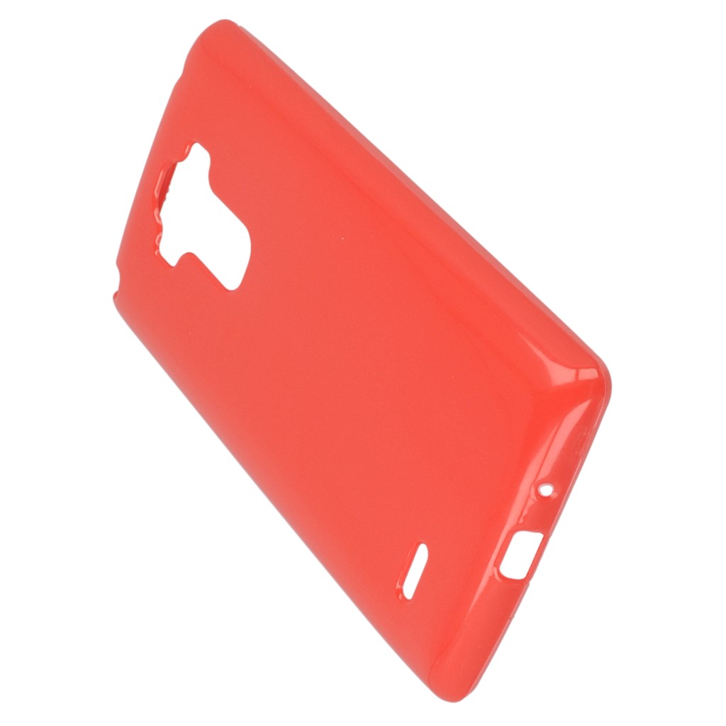 Pokrowiec silikonowe etui BACK CASE czerwone LG G4 Stylus / 5