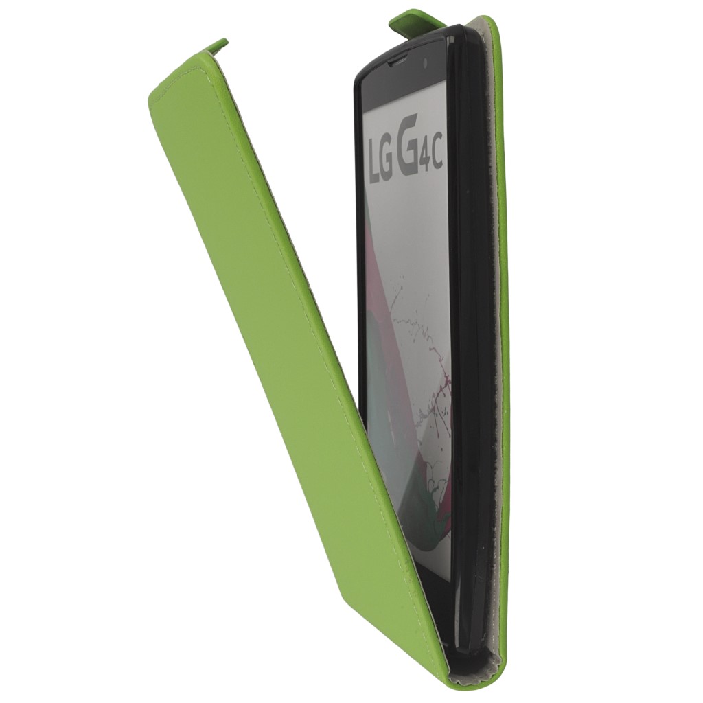 Pokrowiec z klapk na magnes Prestige Slim Flexi zielony LG Magna / 5