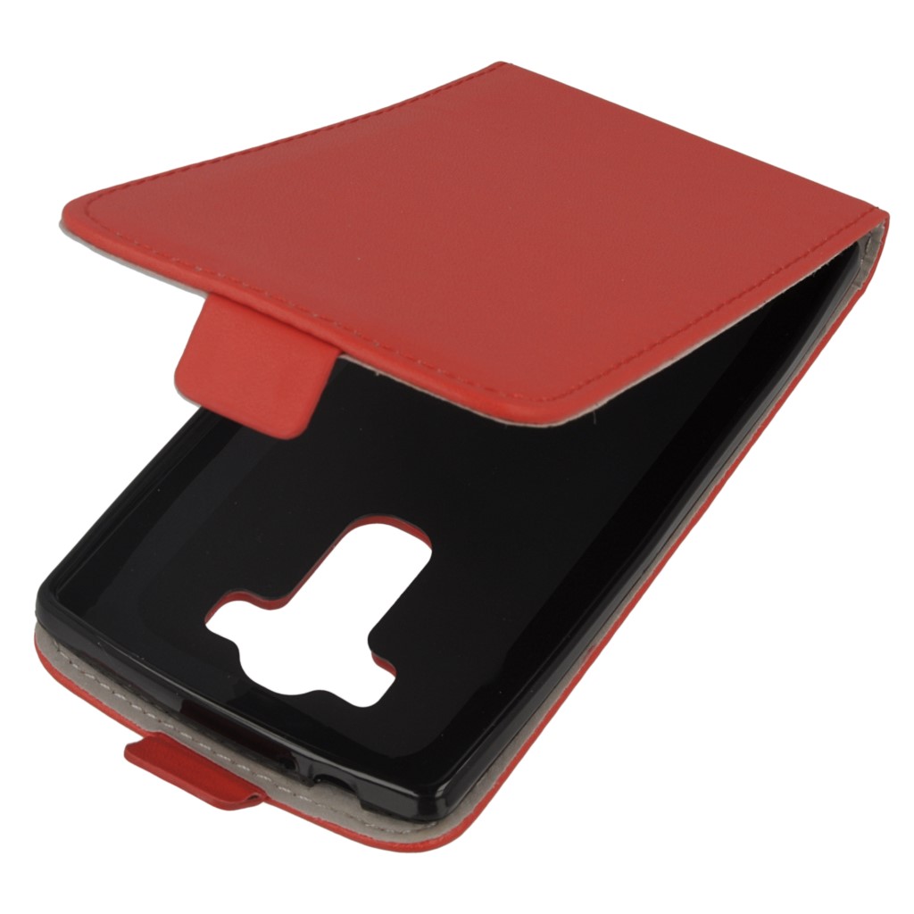 Pokrowiec z klapk na magnes Prestige Slim Flexi czerwony LG G4 Beat