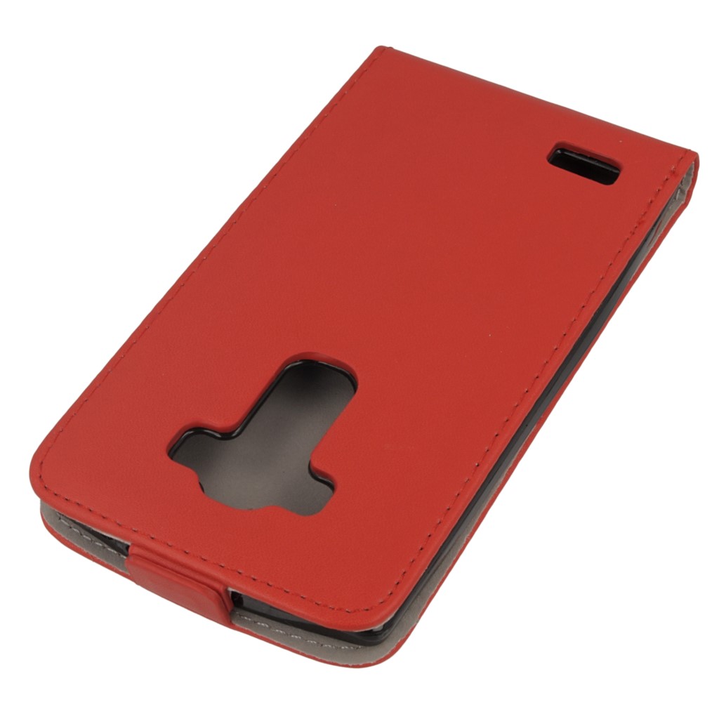 Pokrowiec z klapk na magnes Prestige Slim Flexi czerwony LG G4 Beat / 4