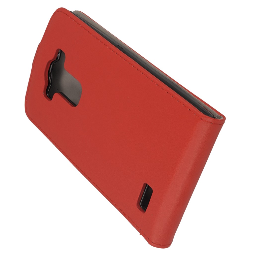 Pokrowiec z klapk na magnes Prestige Slim Flexi czerwony LG G4 Beat / 5