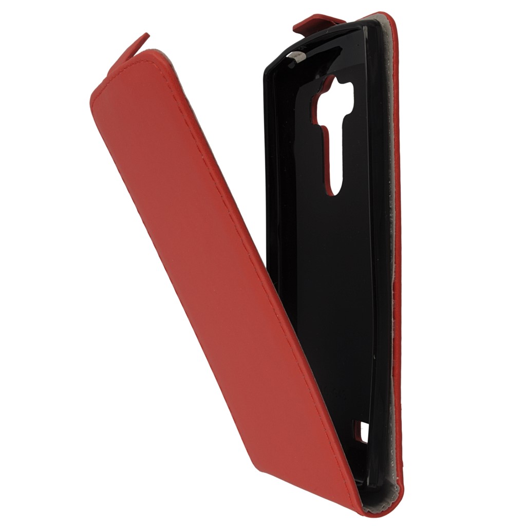 Pokrowiec z klapk na magnes Prestige Slim Flexi czerwony LG G4 Beat / 7