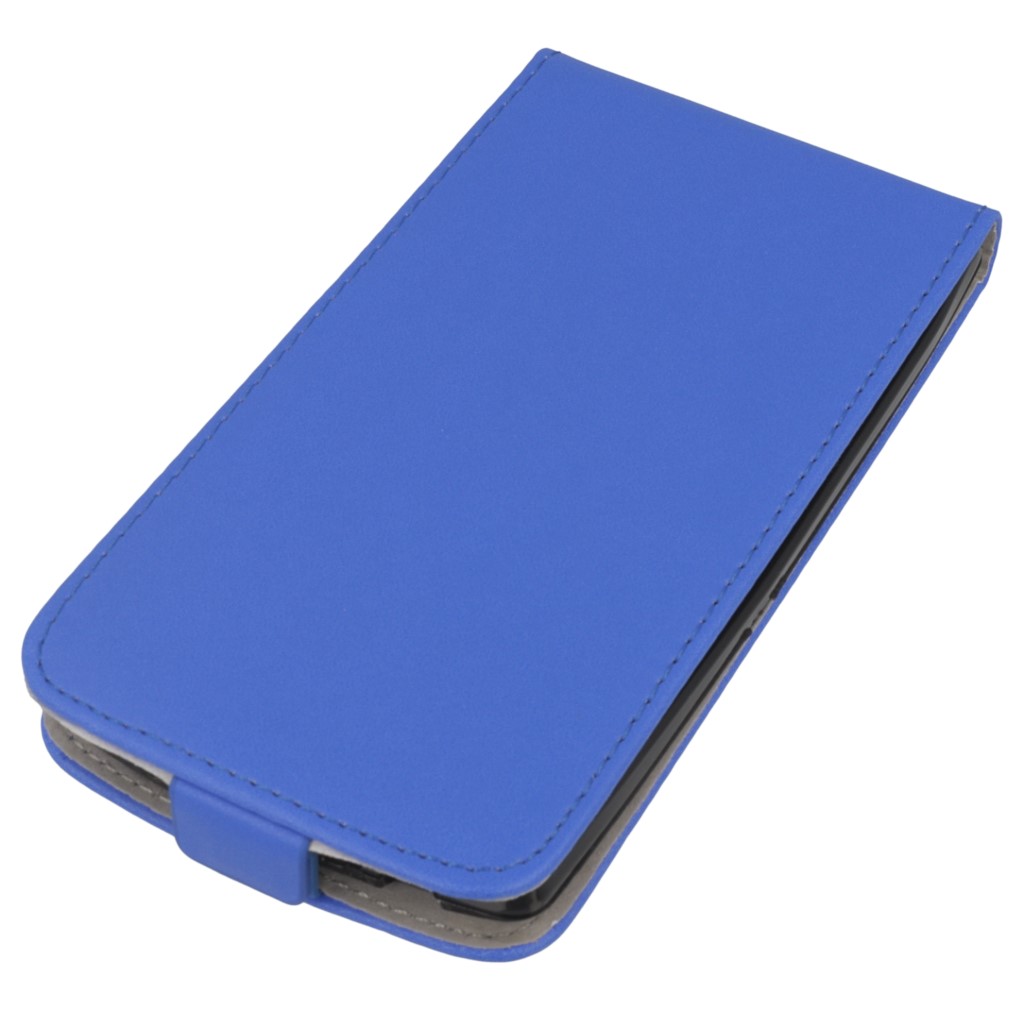 Pokrowiec z klapk na magnes Prestige Slim Flexi niebieski LG G4 Beat / 2