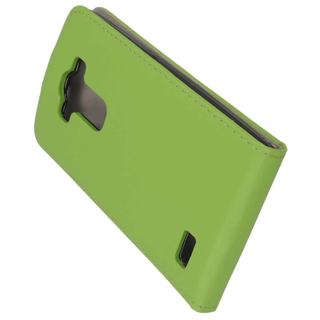 Pokrowiec z klapk na magnes Prestige Slim Flexi zielony LG G4 Beat / 5