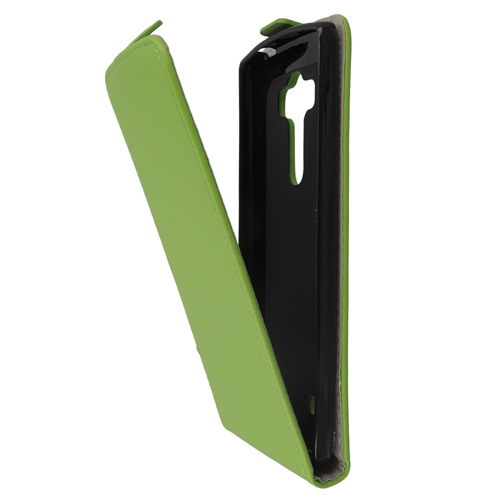 Pokrowiec z klapk na magnes Prestige Slim Flexi zielony LG G4s / 7