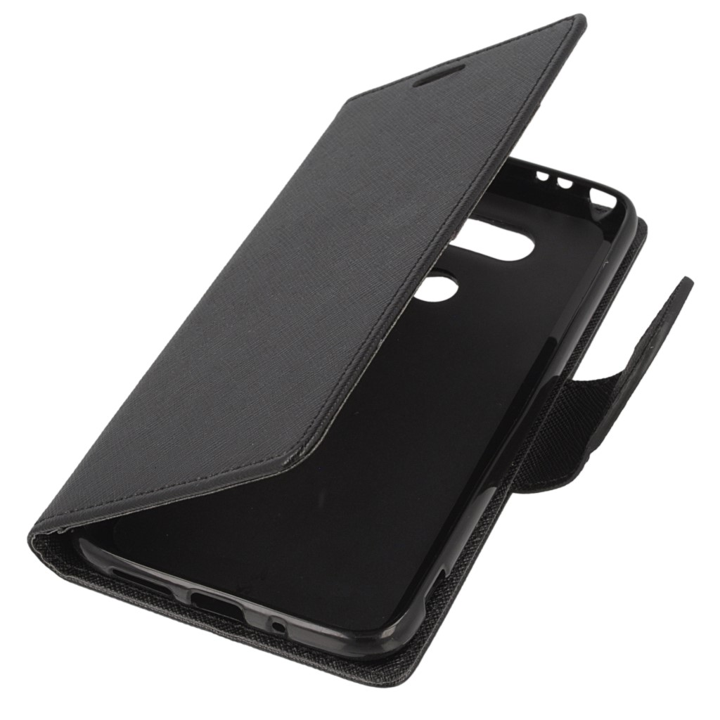 Pokrowiec etui z klapk na magnes Fancy Case czarne LG G5