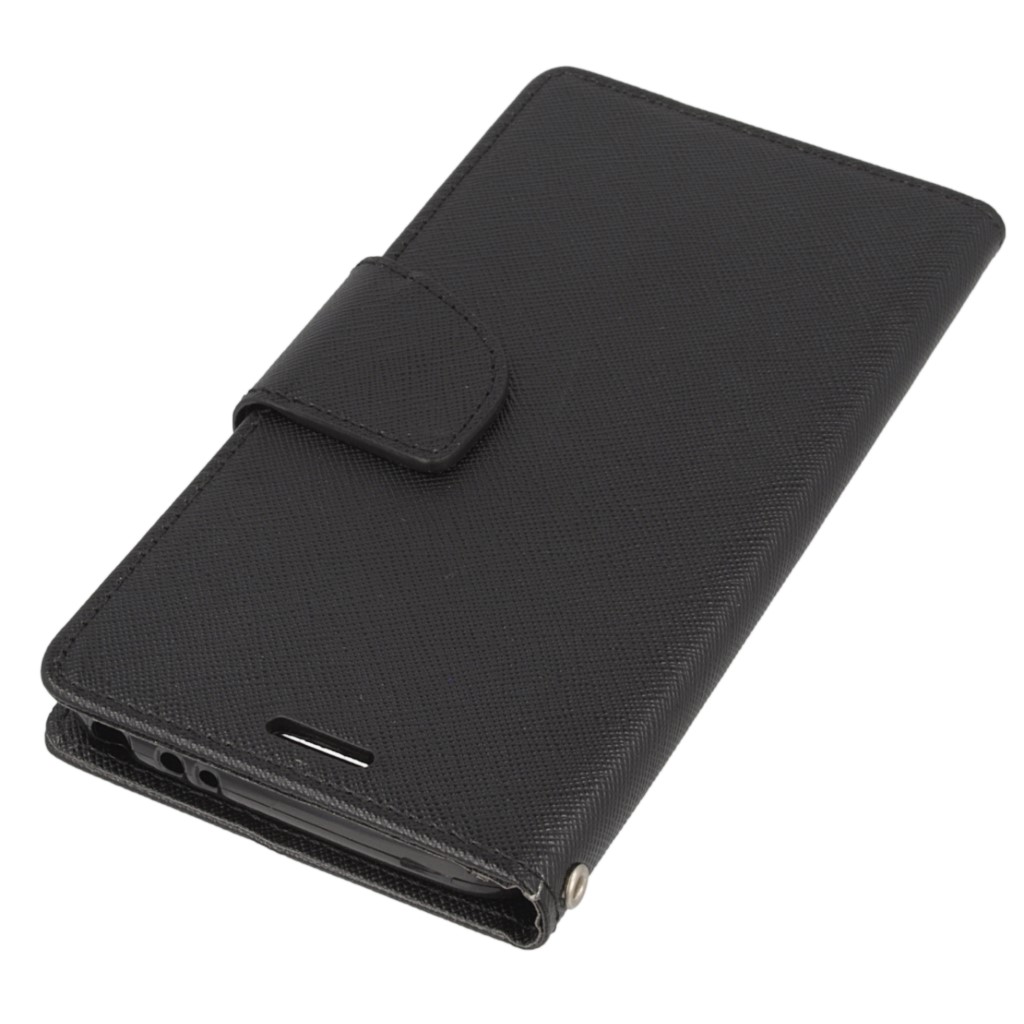Pokrowiec etui z klapk na magnes Fancy Case czarne LG G5 / 3