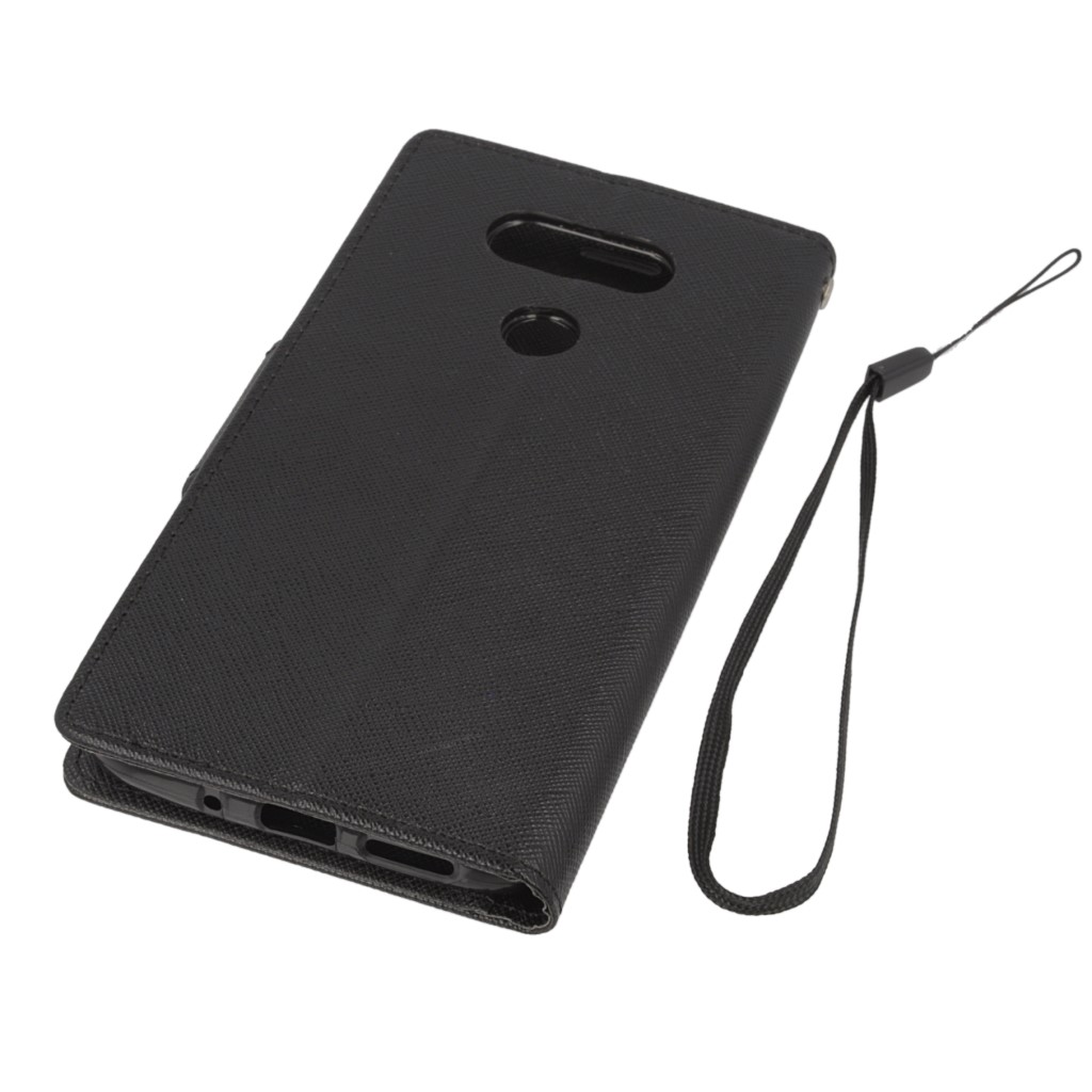 Pokrowiec etui z klapk na magnes Fancy Case czarne LG G5 / 4