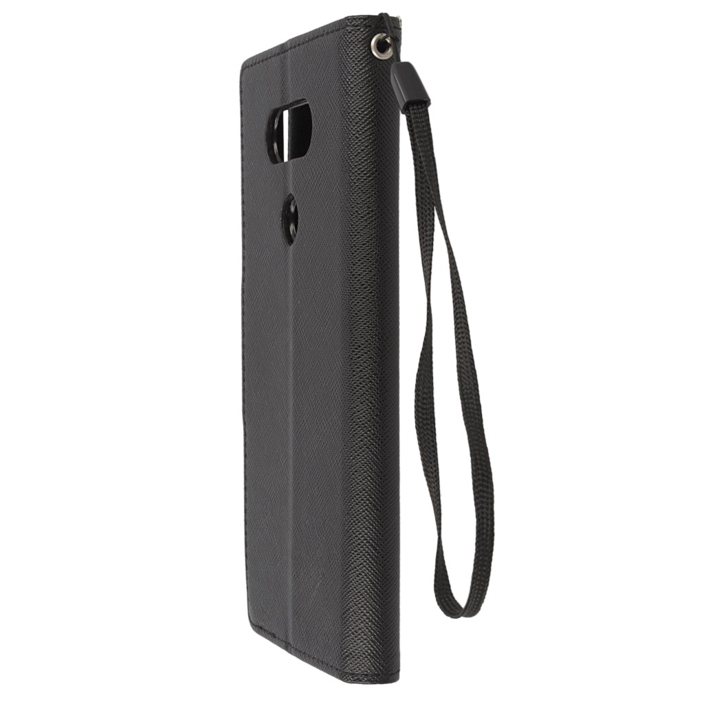 Pokrowiec etui z klapk na magnes Fancy Case czarne LG G5 / 7