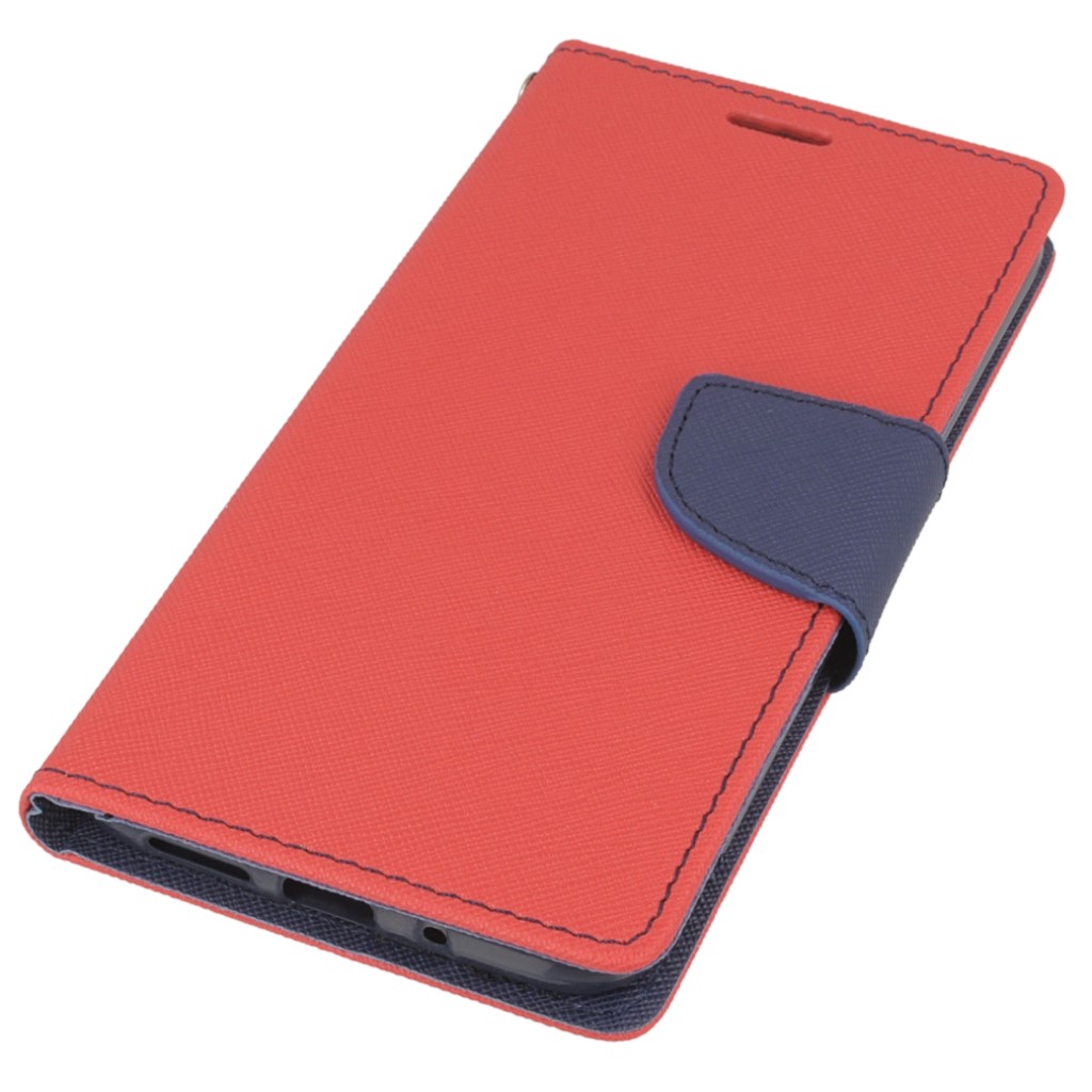 Pokrowiec etui z klapk na magnes Fancy Case czerwono-granatowe LG G5 / 2