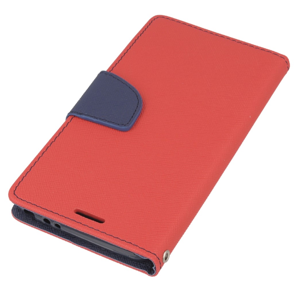 Pokrowiec etui z klapk na magnes Fancy Case czerwono-granatowe LG G5 / 3
