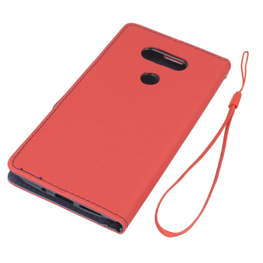 Pokrowiec etui z klapk na magnes Fancy Case czerwono-granatowe LG G5 / 4