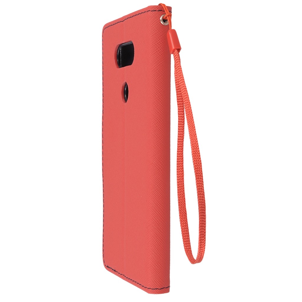 Pokrowiec etui z klapk na magnes Fancy Case czerwono-granatowe LG G5 / 7