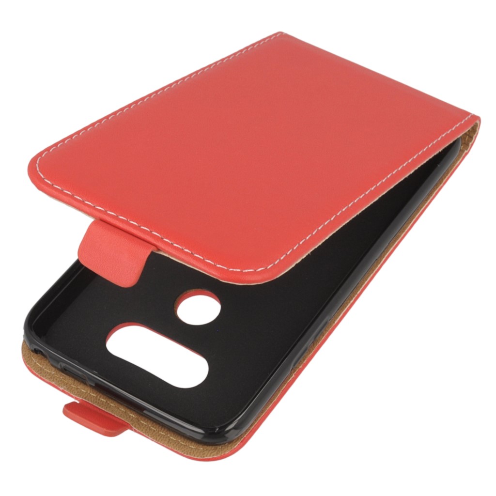 Pokrowiec z klapk na magnes Prestige Slim Flexi czerwony LG G5