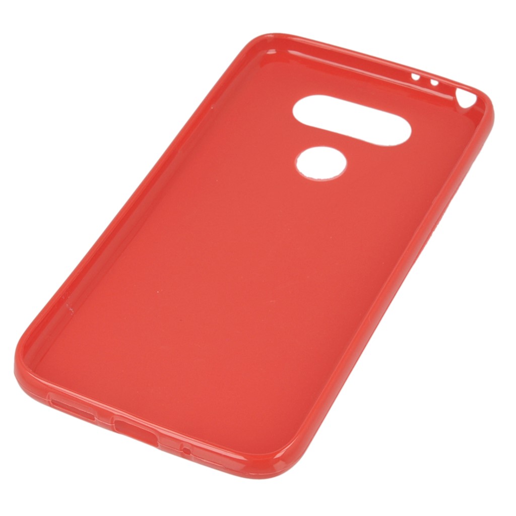 Pokrowiec silikonowe etui BACK CASE czerwone LG G5 / 3
