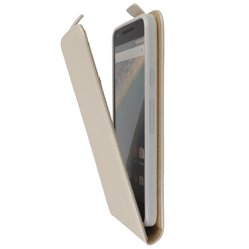 Pokrowiec z klapk na magnes Prestige Slim Flexi biay LG Nexus 5X / 6